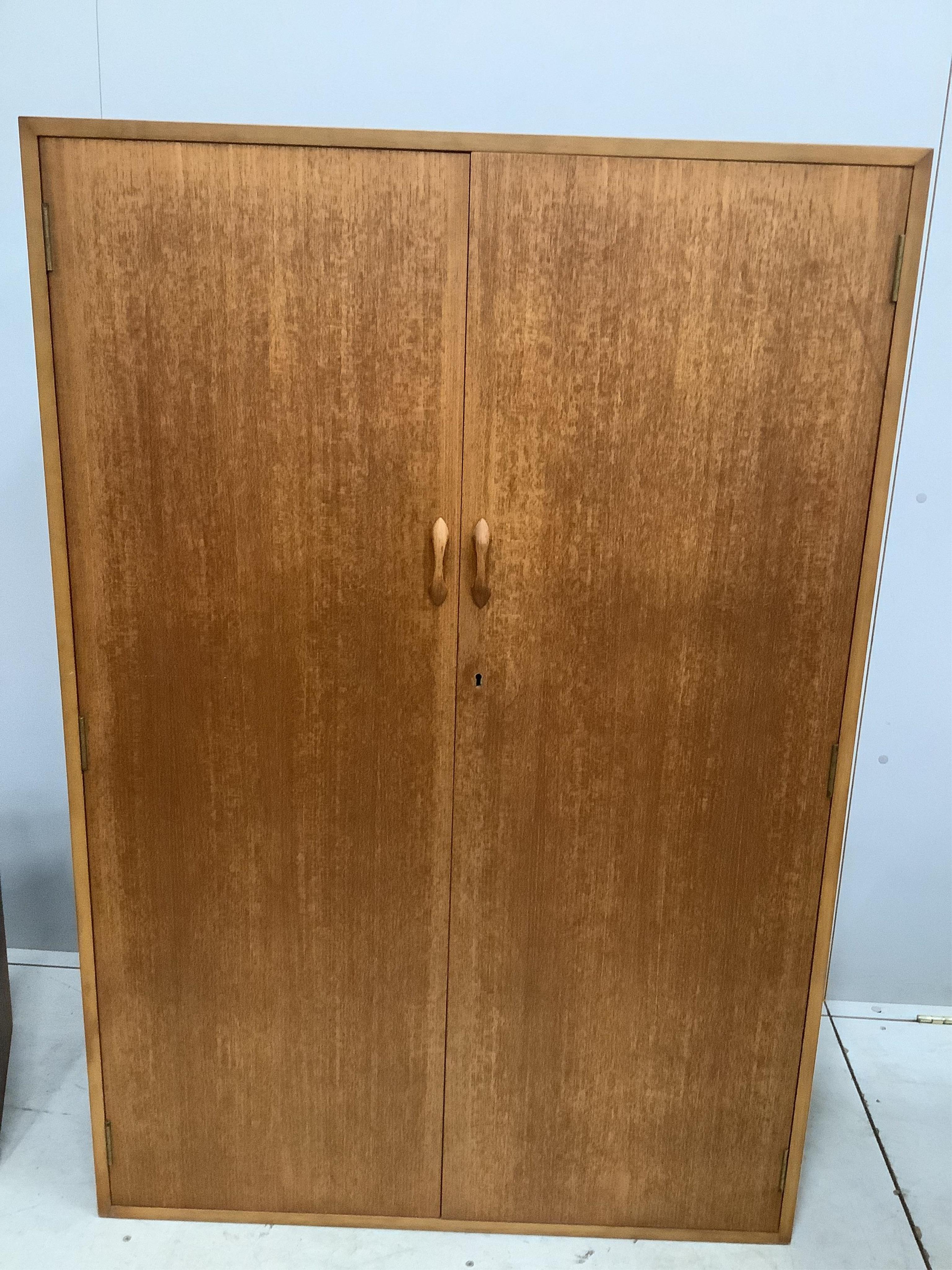 A Ladderax wardrobe, chest of drawers and a drop down bureau. Condition - fair